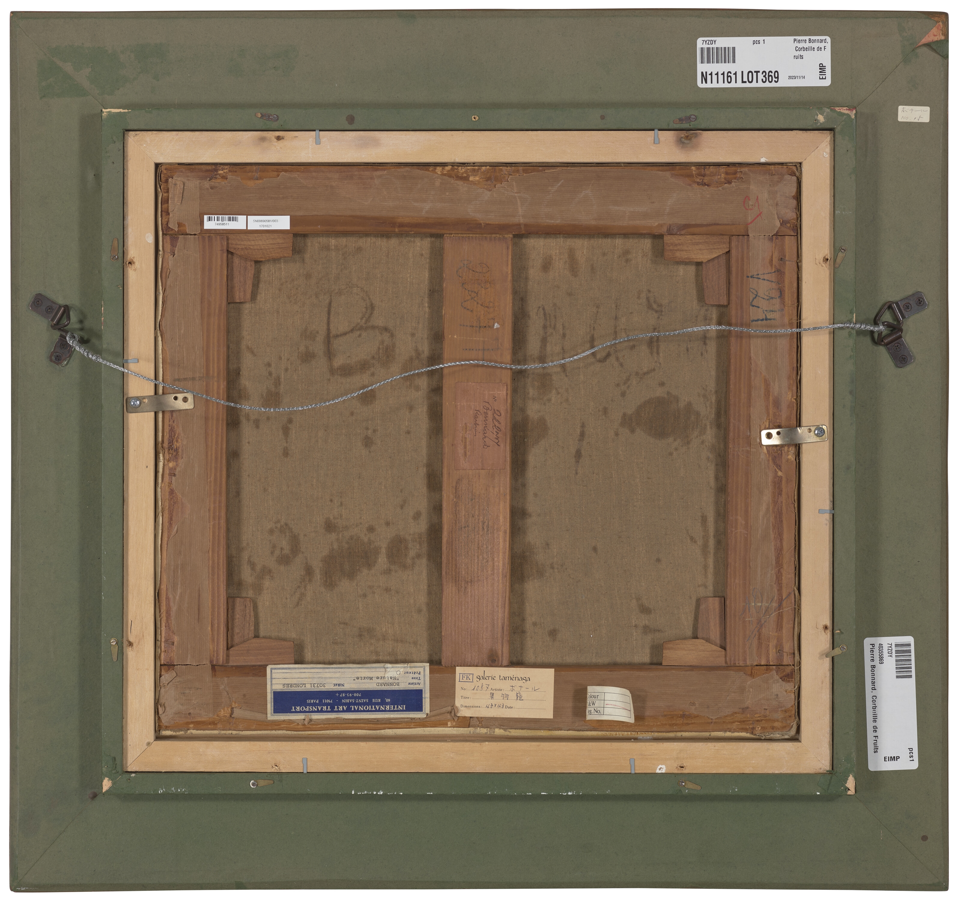Artwork by Pierre Bonnard, La corbeille de fruits, Made of oil on canvas