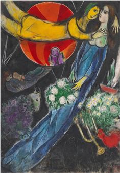 Le soleil rouge ou Le soleil des amoureux - Marc Chagall