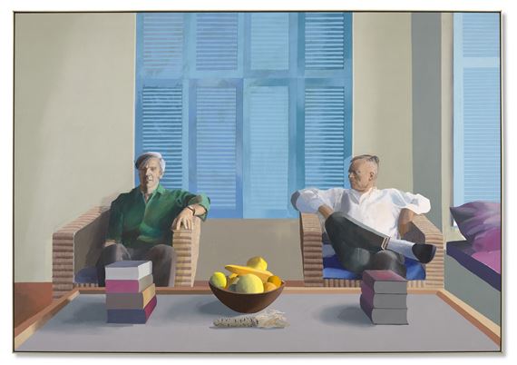 Christopher Isherwood and Don Bachardy by David Hockney, Painted in 1968