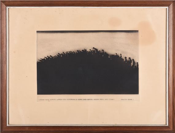 Lagunak hilak gorputz lurpean edo desterruan, gu berriz emen bertzen menean preso gure etxian! Iraultza edohil - Juan Genovés