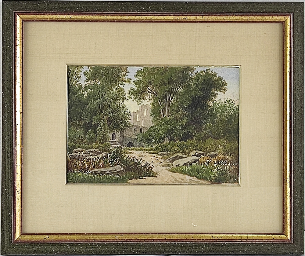 Artwork by Balduin Wolf, Ansicht einer Burgruine, Made of watercolor on paper