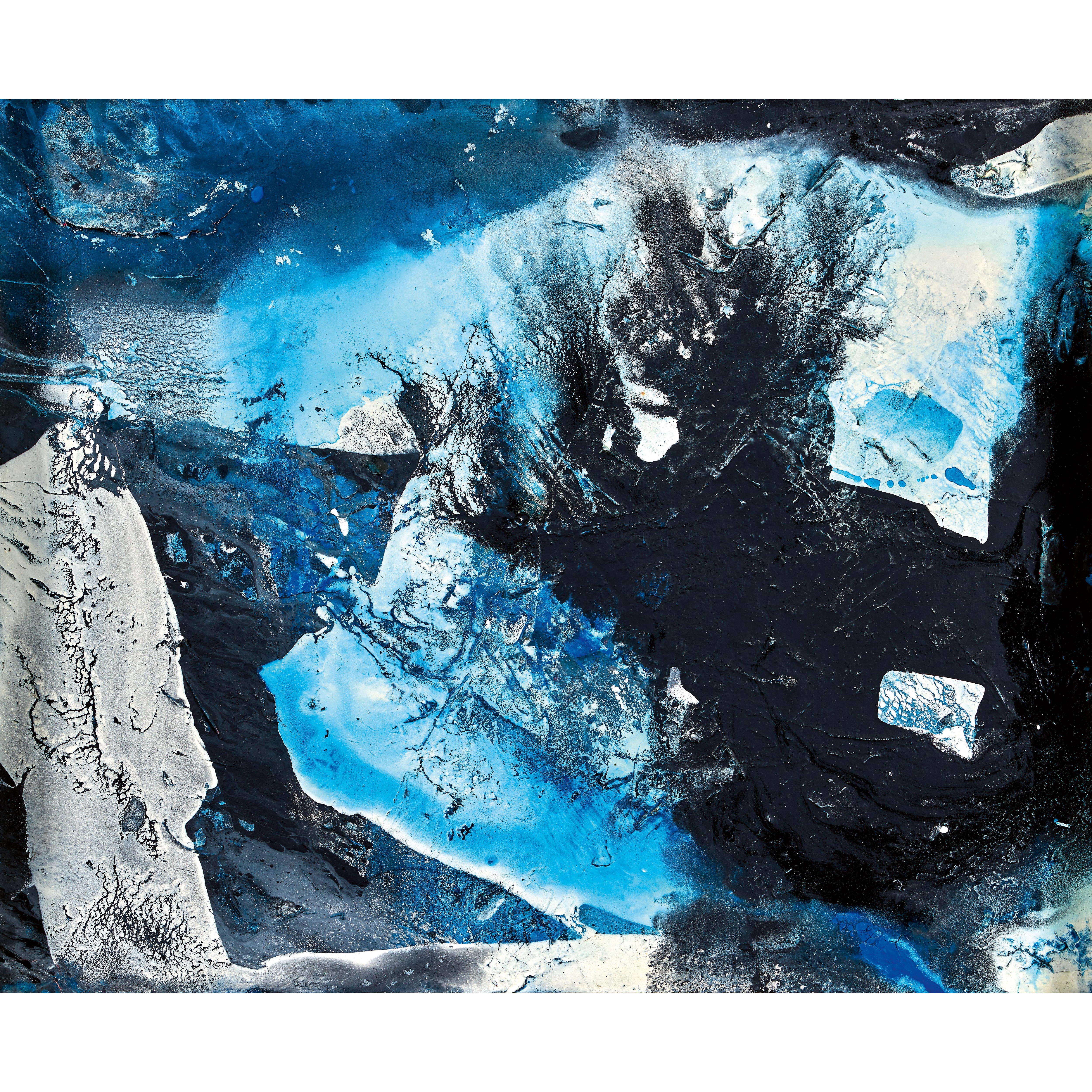 Artwork by Fred Thieler, M5/70, Made of mixed media on paper, on canvas