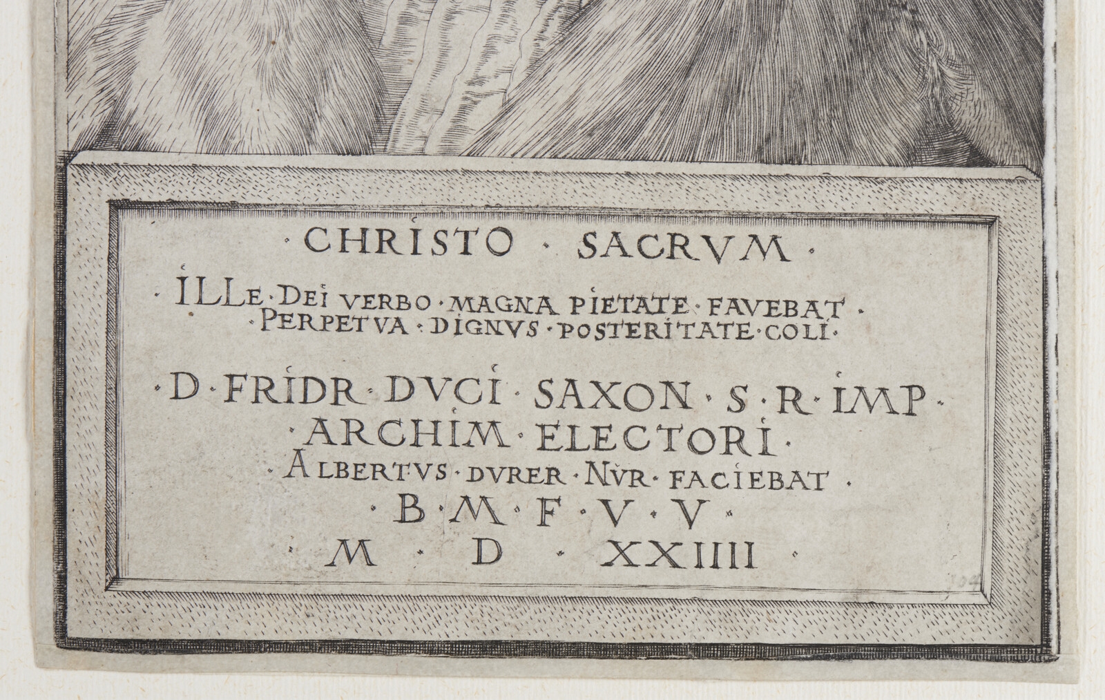 Artwork by Albrecht Dürer, Federico II il Saggio, Elettore di Sassonia, Made of Engraving