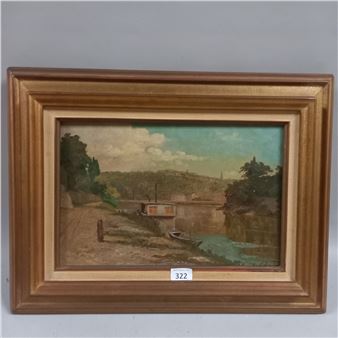 scène de barque - Auguste Chaix