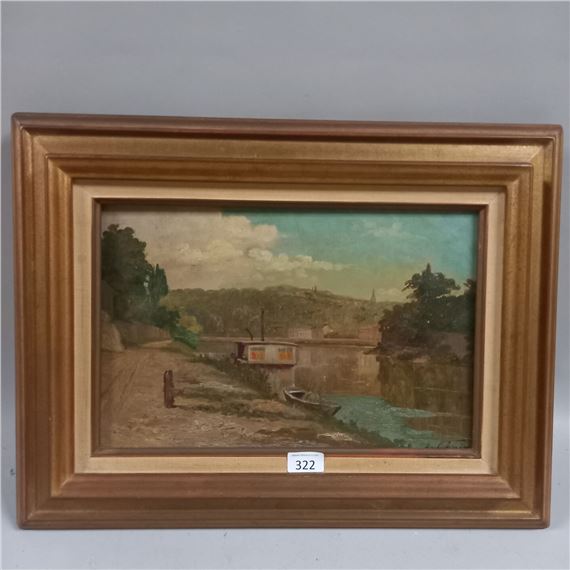 scène de barque by Auguste Chaix