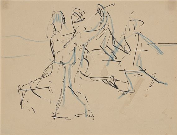 Ice skaters (dancing - Ernst Ludwig Kirchner