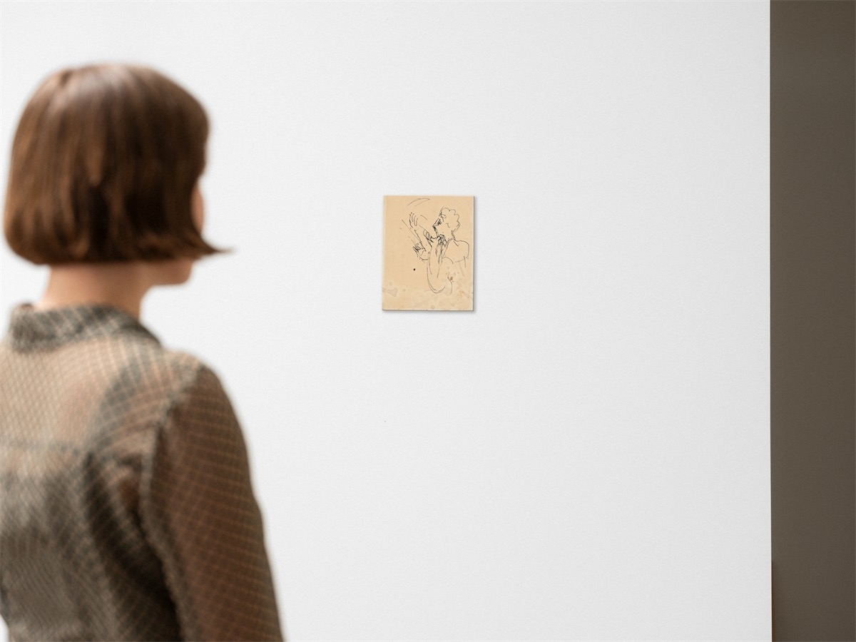 Artwork by Ernst Ludwig Kirchner, Der Geiger, Made of Pen And Black India Ink On Thin Paper