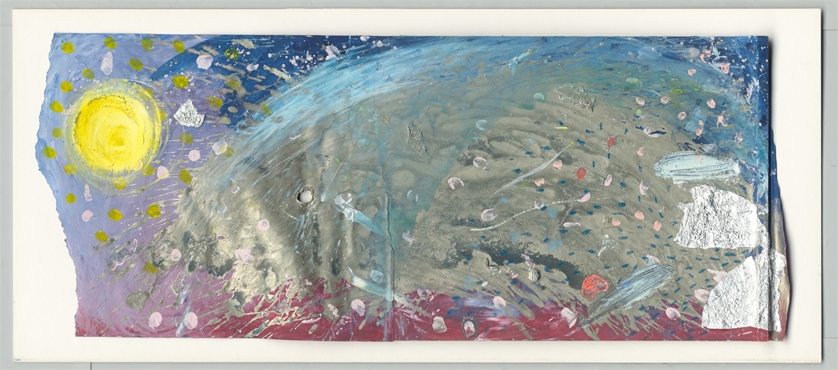 Artwork by Michael Buthe, Untitled, Made of Mixed Media On Paper And Cardboard Collage, And Material Collage