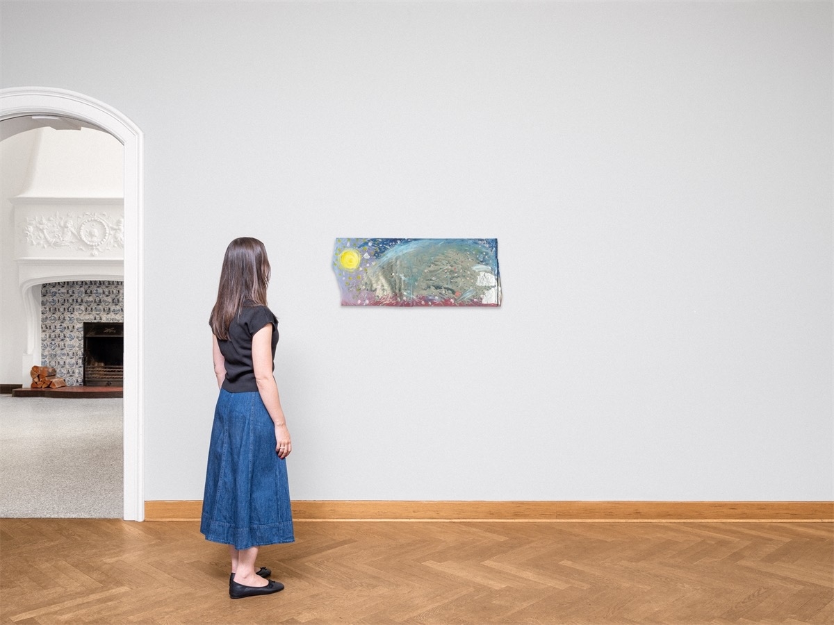 Artwork by Michael Buthe, Untitled, Made of Mixed Media On Paper And Cardboard Collage, And Material Collage