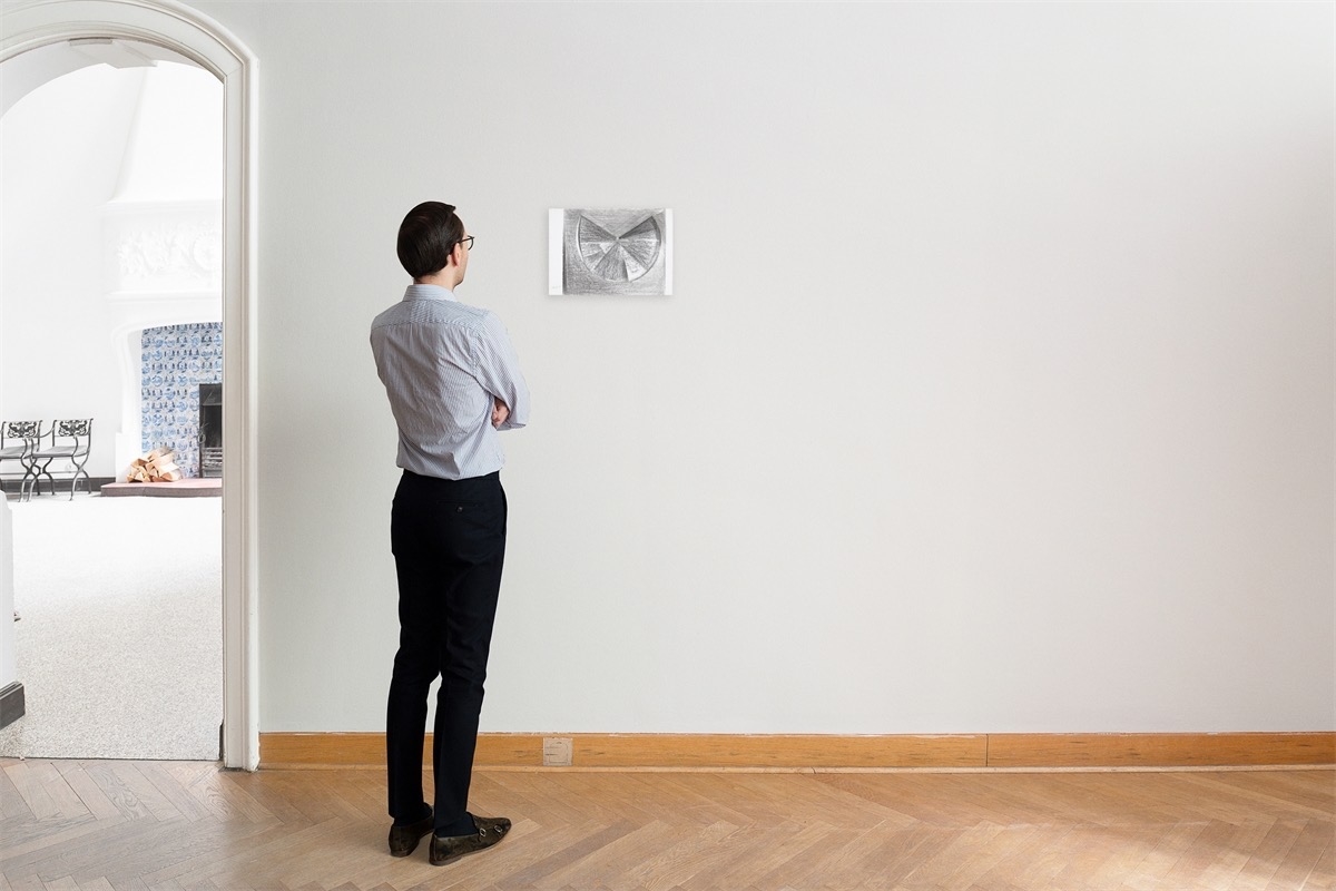 Artwork by Heinz Mack, Ohne Titel (Flügel, Made of Frottage And Graphite On Paper