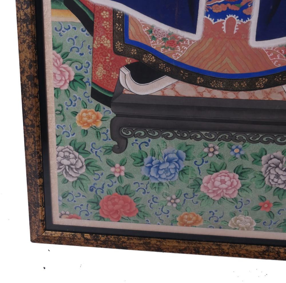 Artwork by Chinese School, Ancestor Portrait, Made of Hand-Painted