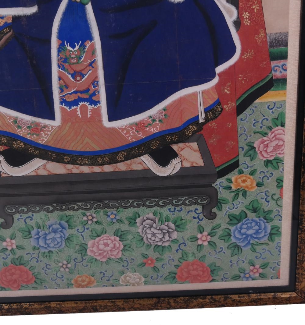 Artwork by Chinese School, Ancestor Portrait, Made of Hand-Painted