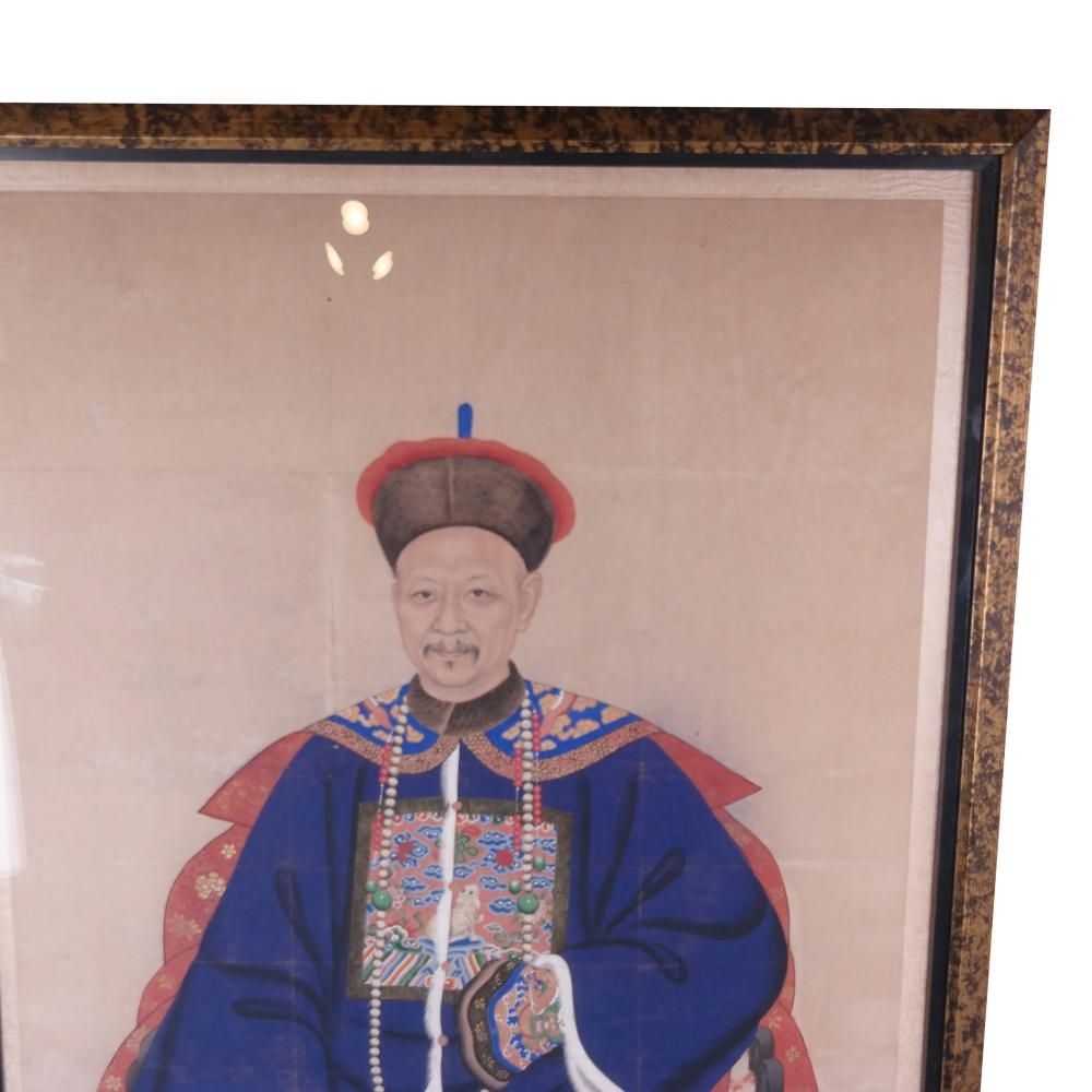 Artwork by Chinese School, Ancestor Portrait, Made of Hand-Painted