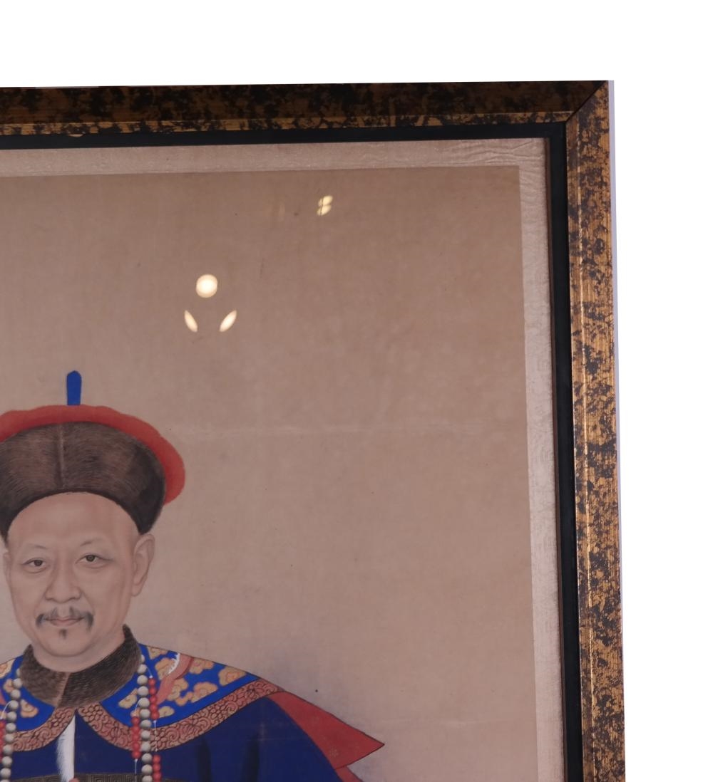 Artwork by Chinese School, Ancestor Portrait, Made of Hand-Painted