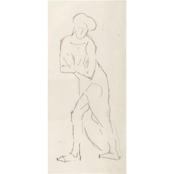 Figurenstudie zu "Schreitendes Weib" - Ferdinand Hodler