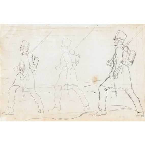 Studie zu "Auszug der deutschen Studenten in den Freiheitskrieg von 1813" - Ferdinand Hodler