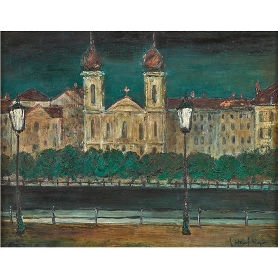 Blick auf die Jesuitenkirche in Luzern - Leopold Häfliger