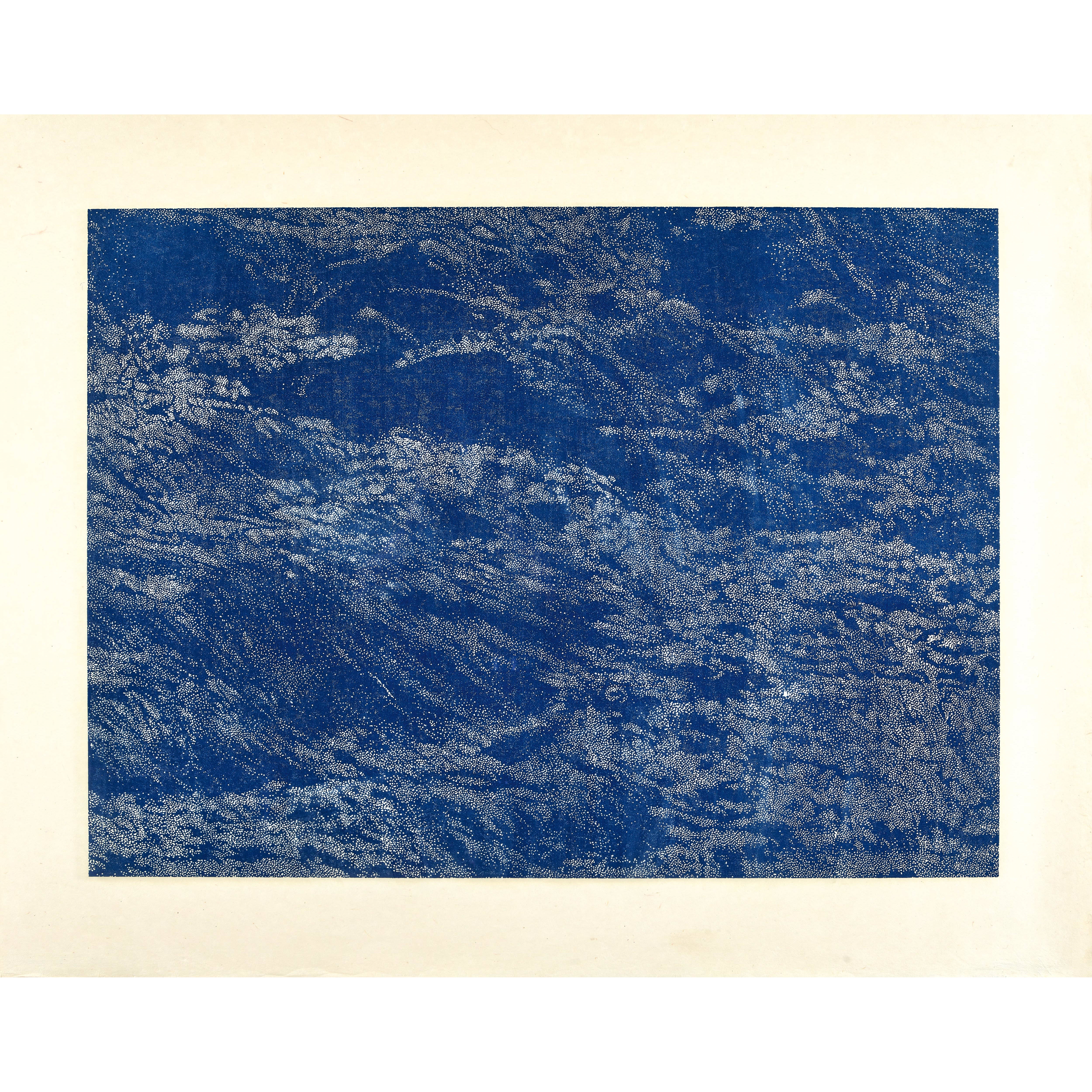 Artwork by Franz Gertsch, "Schwarzwasser II" (Detail 2), Made of color woodcut