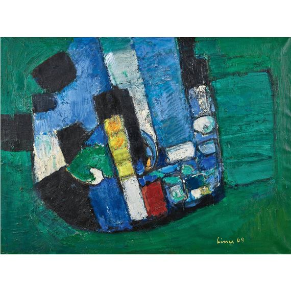 Komposition grün/blau - Carl Walter Liner