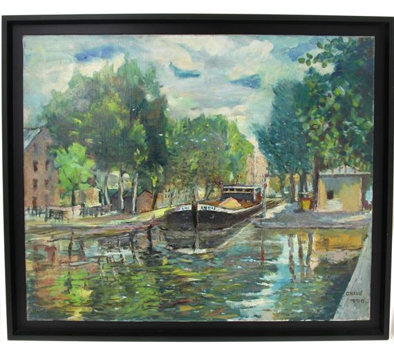 Paris, le Canal Saint-Martin by Alain Gravie, 1990