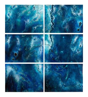 Two triptych wall panels - Based Upon