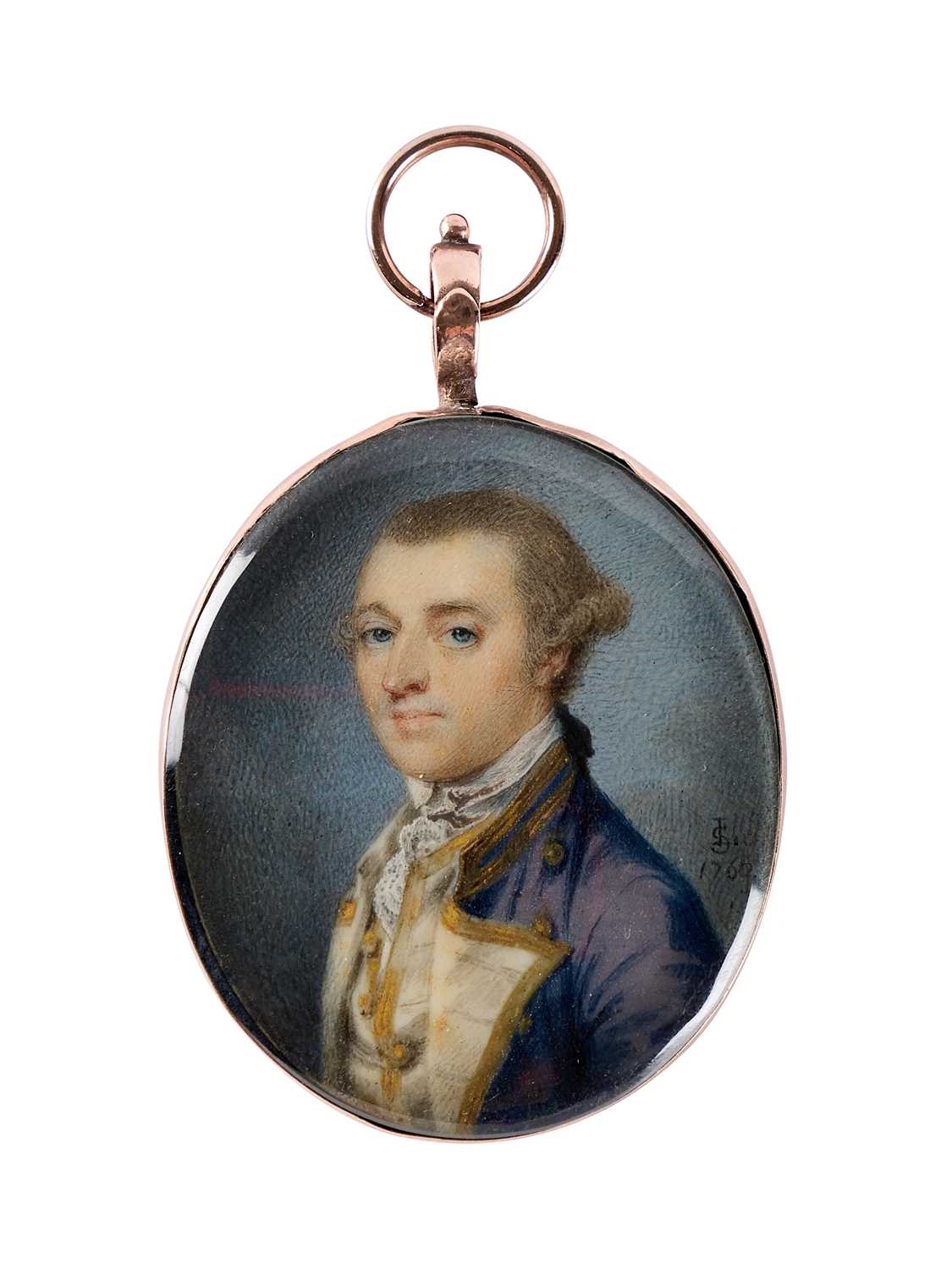 Artwork by Luke Sullivan, A Portrait Miniature of a Captain of the Royal Navy, Made of Watercolour On Ivory