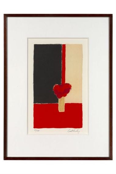 Bouquet of flowers in a vase - Bernard Cathelin