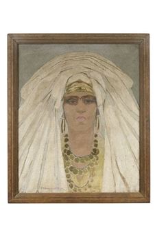 Bust-length portrait of an Algerian woman