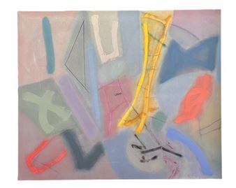 HOY" OIL AND CHARCOAL CANVAS - Hogan