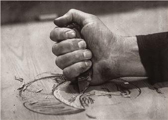 Hand with Woodcarver's Knife