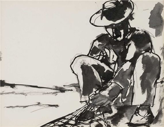 Mending the Net by Josef Herman