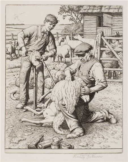 Stanley Anderson | Sheep Shearing (1941) | MutualArt