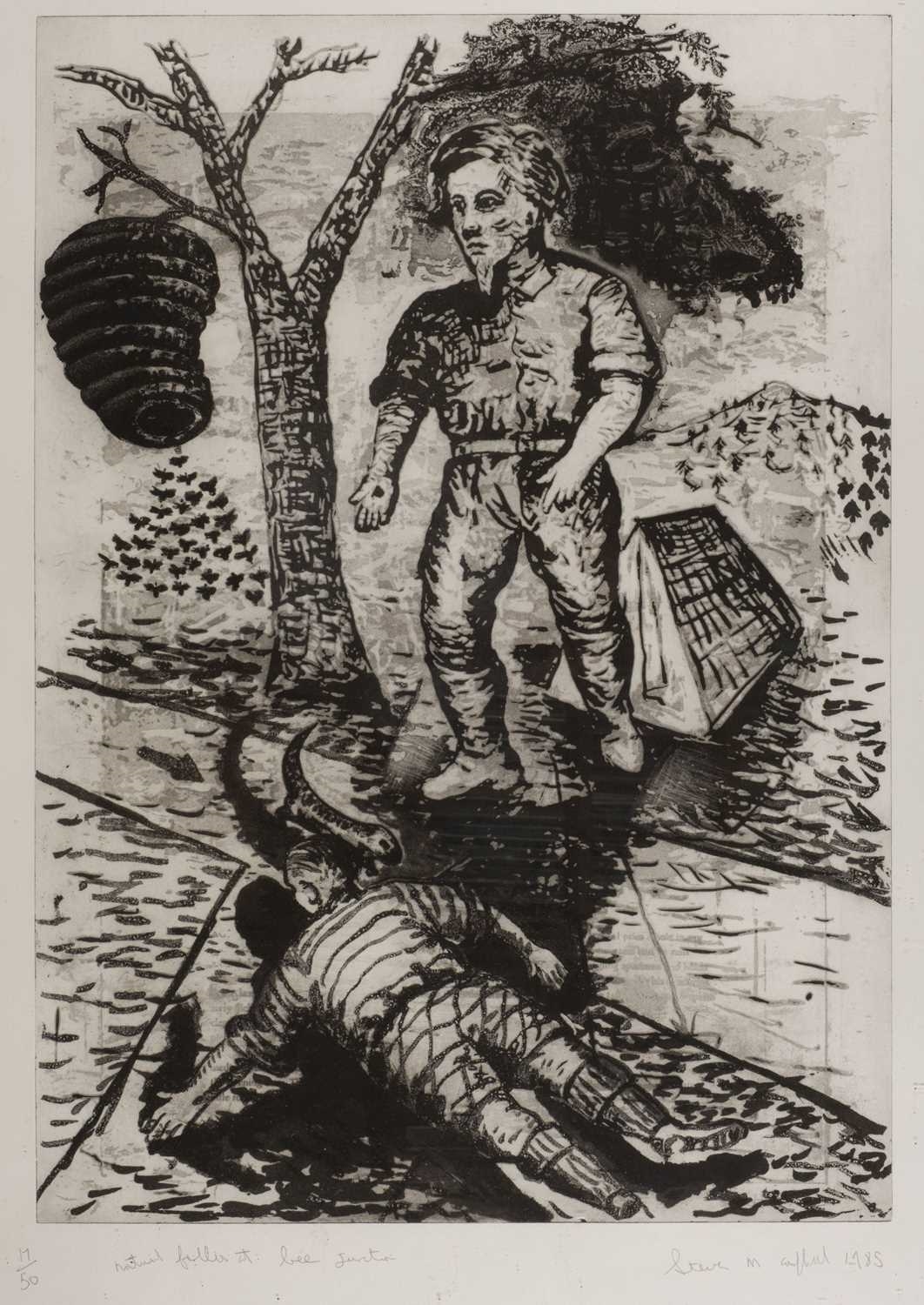 Artwork by Steven Campbell, Natural Follies at Bee Junction, Made of Etching With Aquatint On Wove Paper