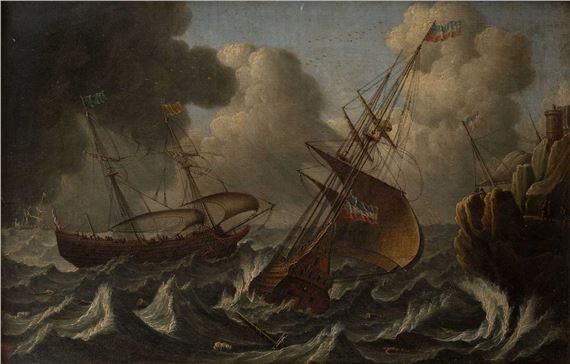 Stormy Scene off the Dutch Coast - Bonaventura Peeters I