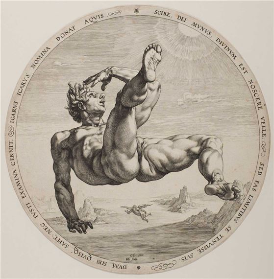 Icarus, from The Four Disgracers series - Hendrick Goltzius
