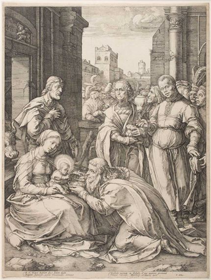 The Adoration of the Magi - Hendrick Goltzius