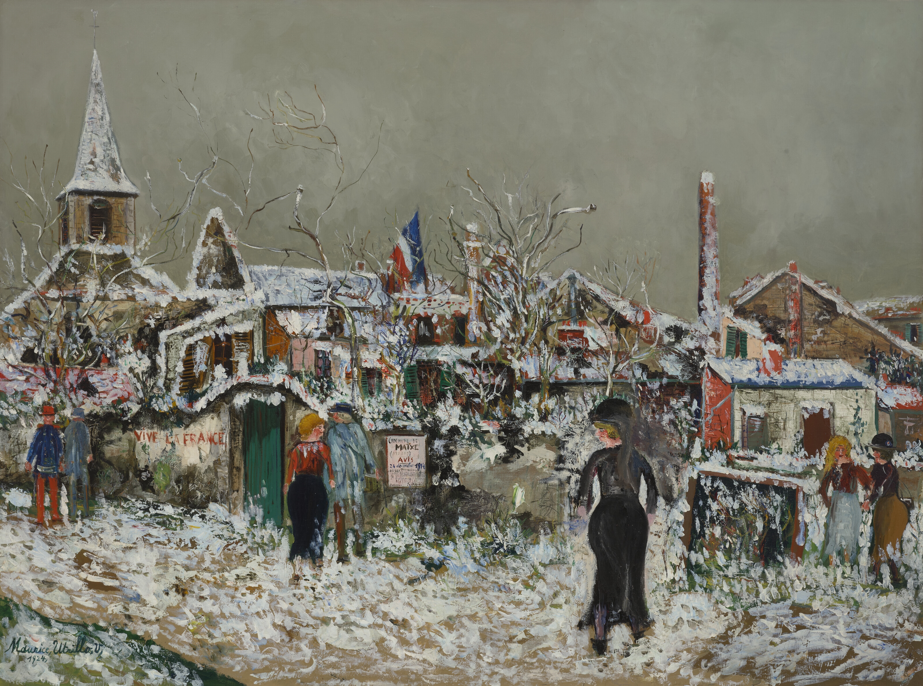 Artwork by Maurice Utrillo, Commune de Maixe (Meurthe-et-Moselle), Made of oil on canvas
