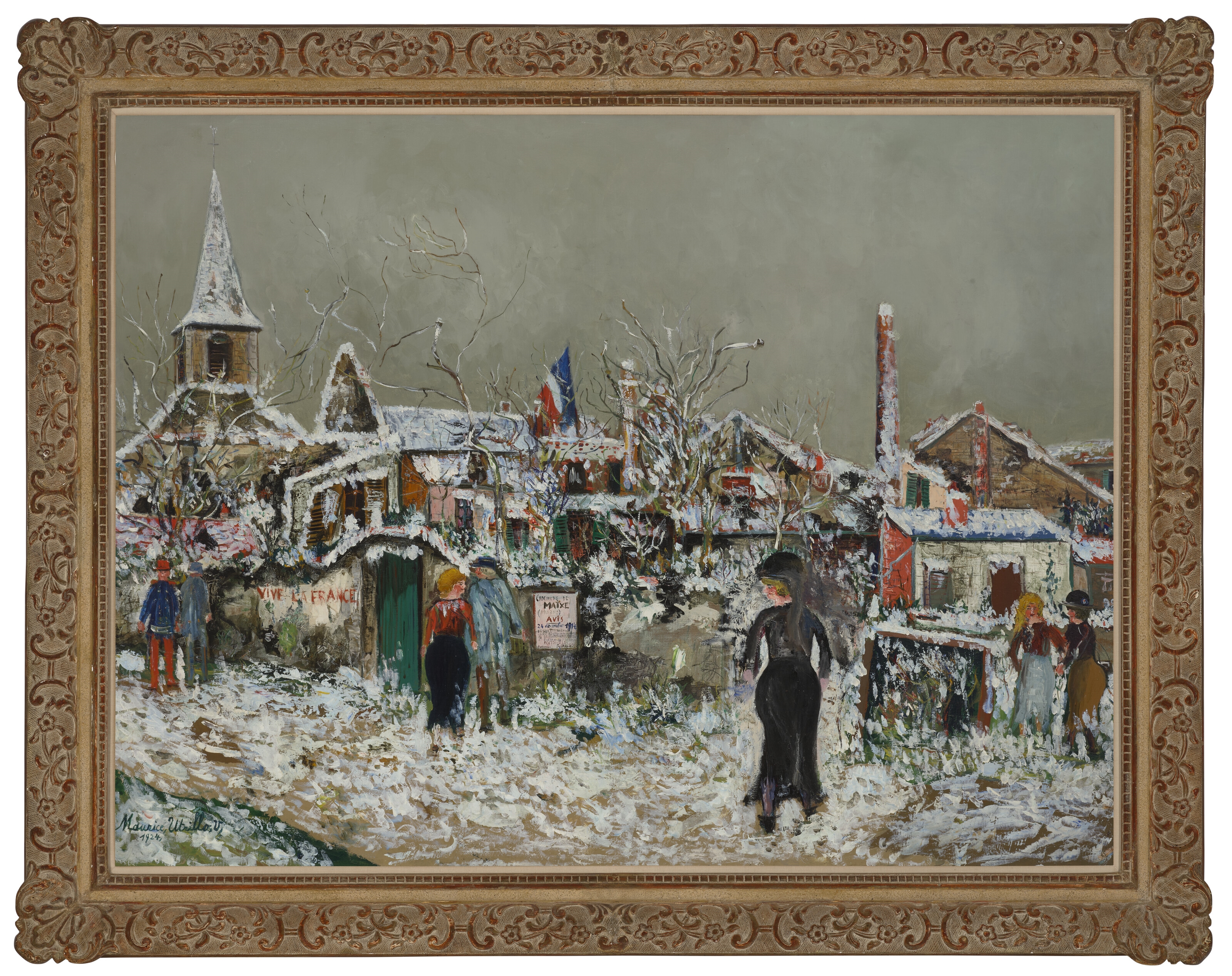 Artwork by Maurice Utrillo, Commune de Maixe (Meurthe-et-Moselle), Made of oil on canvas