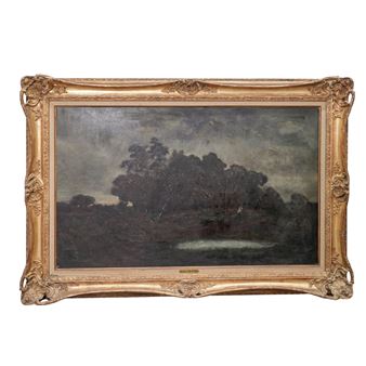 Lakeside Landscape Painting