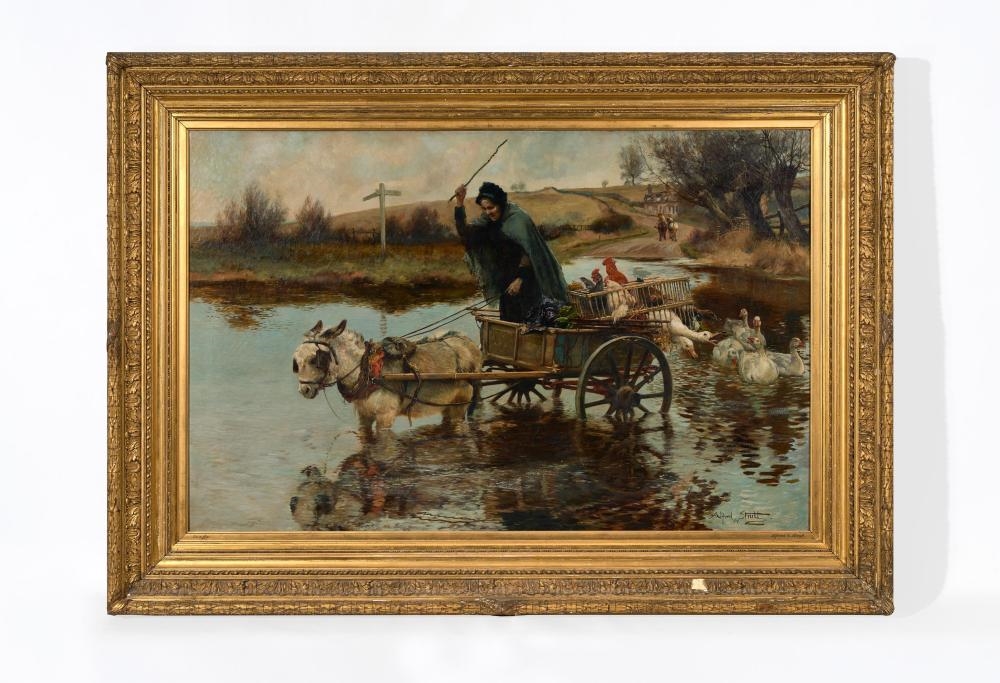 Artwork by Alfred William Strutt, In a Fix, Made of Oil On Canvas