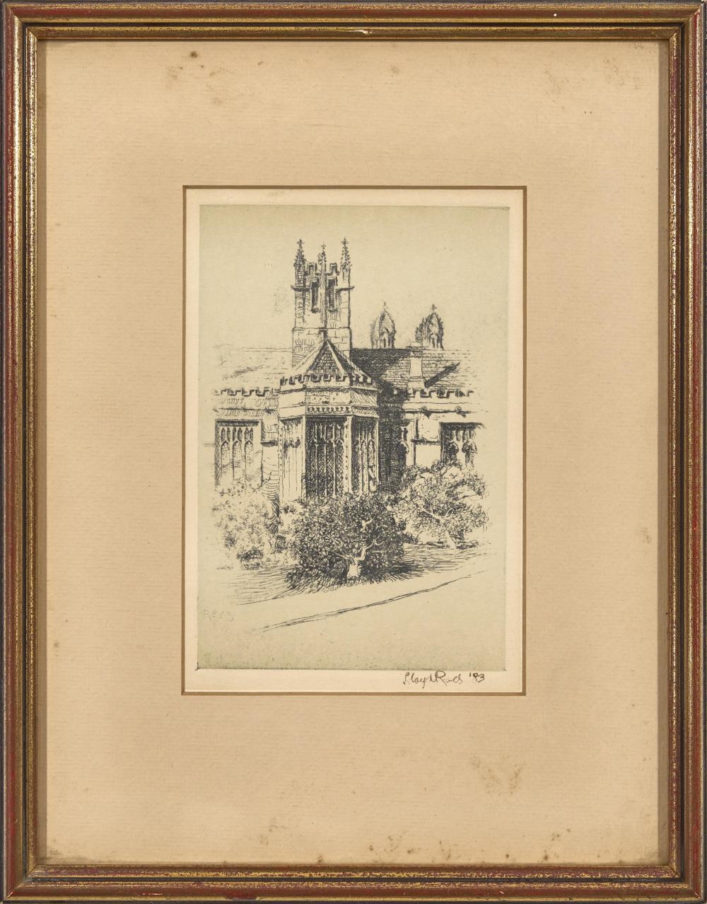 Artwork by Lloyd Rees, Residential Scene, Made of Offset Lithograph