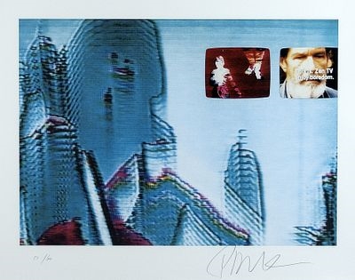 Artwork by Nam June Paik, Triangle Trinity, Made of Offsetlithografien Auf Papier