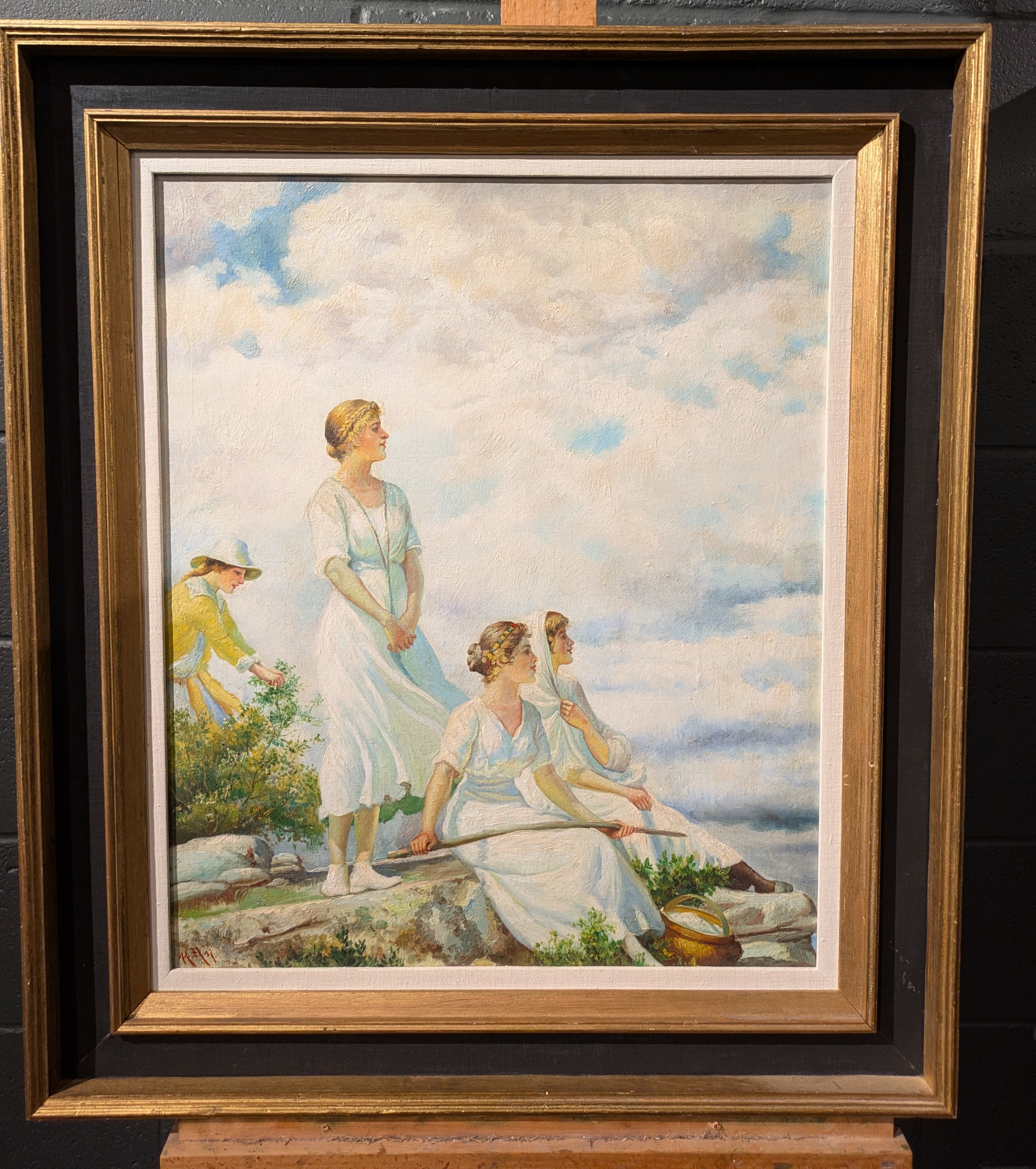 Artwork by Charles Courtney Curran, Summer Clouds, Made of Oil On Canvas