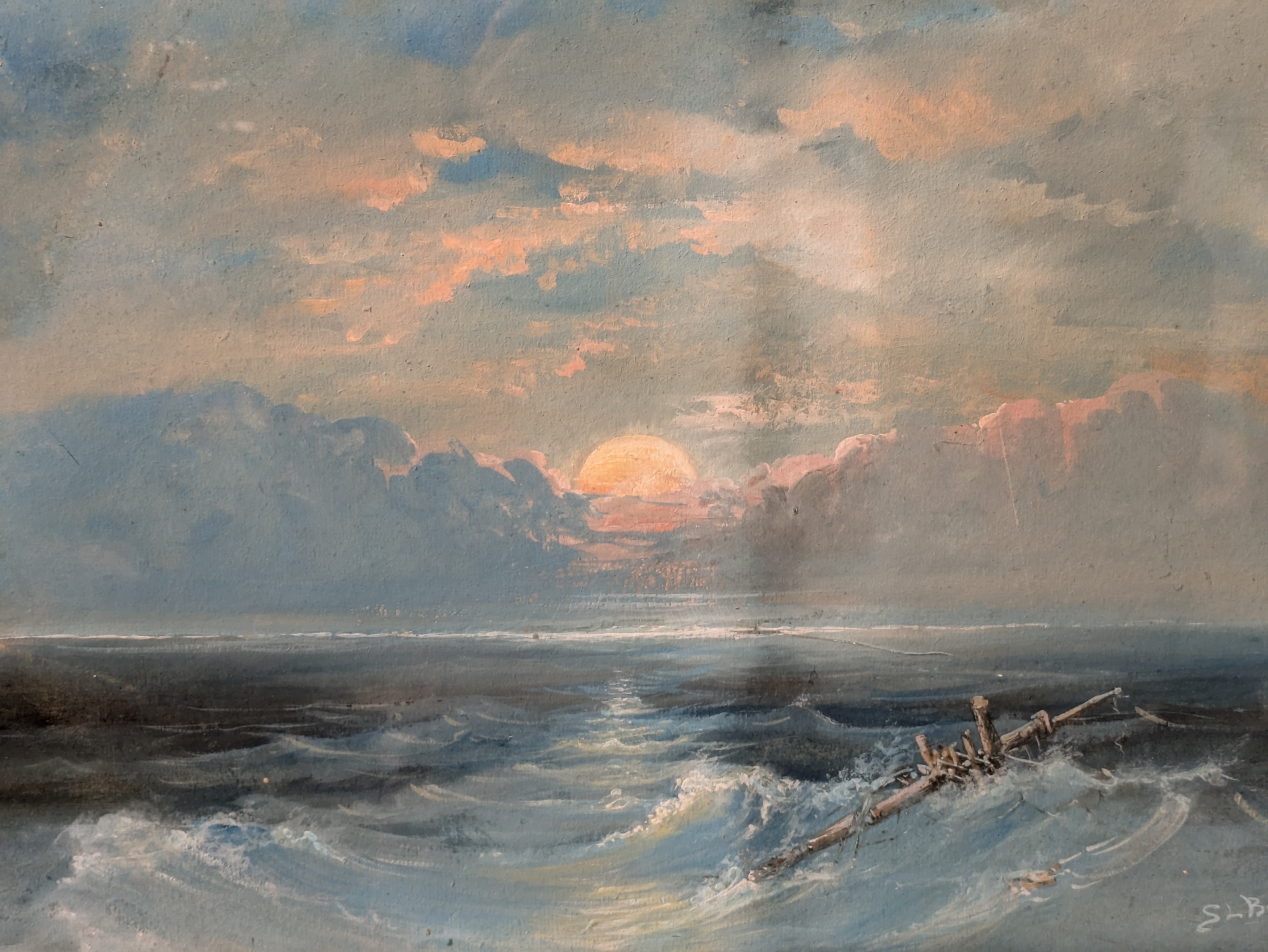 Samuel Lawson Booth | The Shipwreck under moonlight (1897) | MutualArt