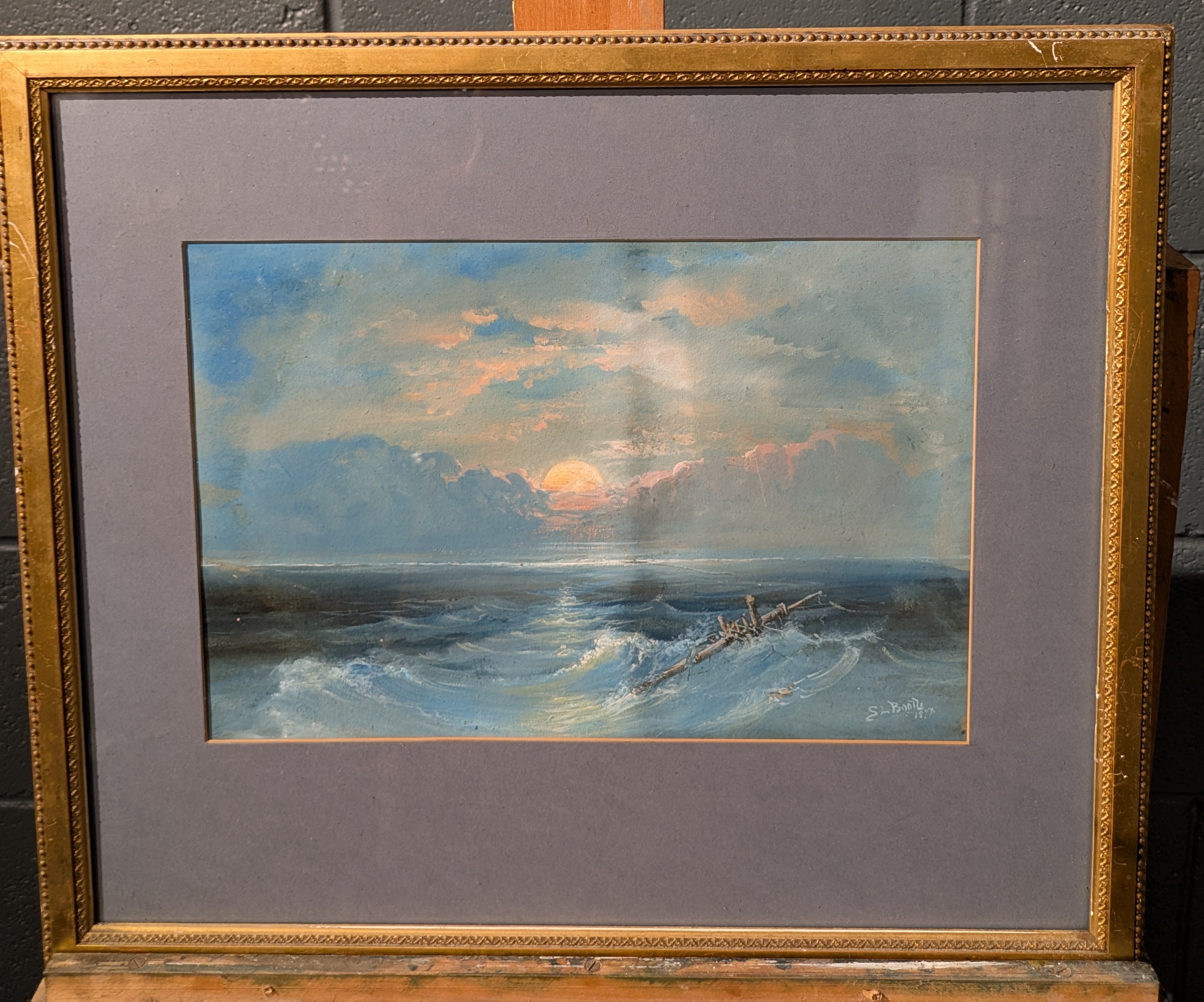 Samuel Lawson Booth | The Shipwreck under moonlight (1897) | MutualArt