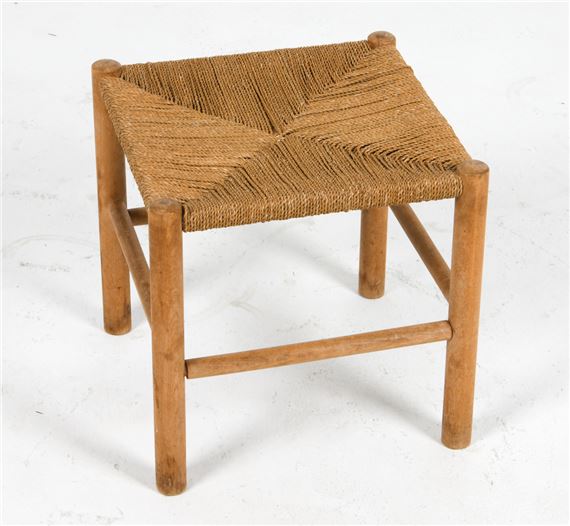 Charlotte Perriand | Oak & Rope Stool (Circa 1950s) | MutualArt