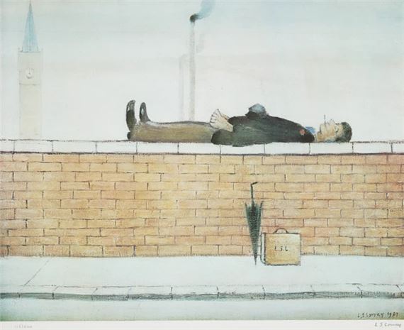 Man Lying on a Wall