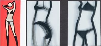 Walking Dancing Undressing Smoking; Suzanne walking - Julian Opie