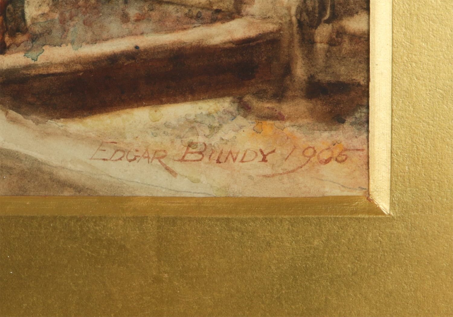 Artwork by Edgar Bundy, THE POPULAR CAVALIER, Made of Watercolour Drawing