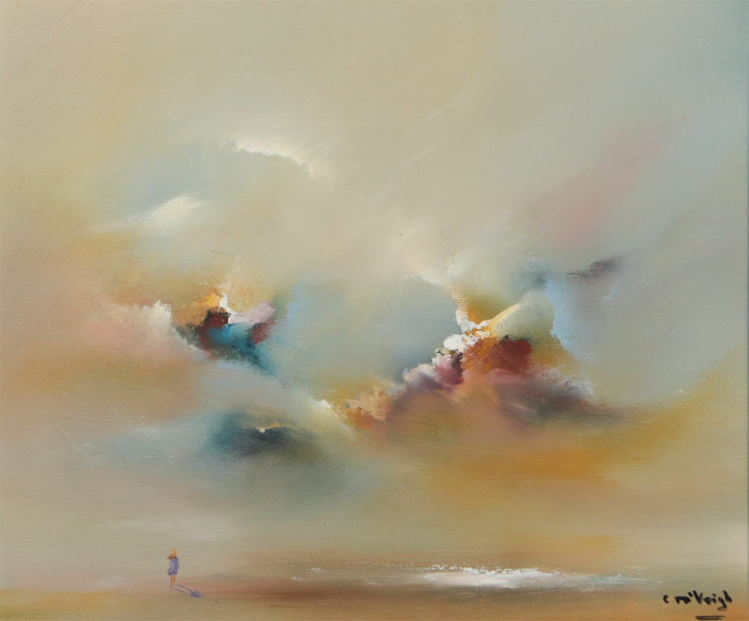 Artwork by Caroline McVeigh, BE AT PEACE, Made of Oil On Board